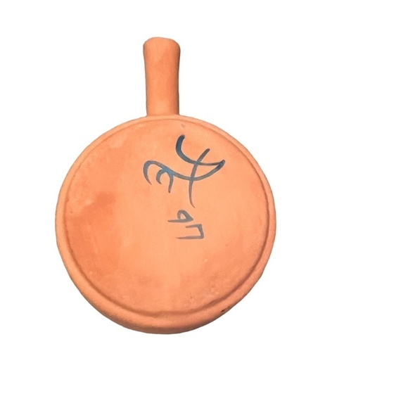 Handmade Rectangular Tray Jalapeño Green Drip Glazed Pottery Set Sign AE 97 - Picture 8 of 16